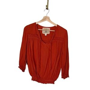 Chelsea & Violet Women’s Bohemian 3/4 Sleeves Blouse Size Small